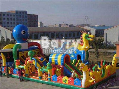 Octopus Commercial Jumping Inflatable Playground,Dinosaur Park  BY-IP-056